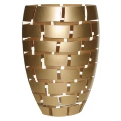 Badash Crystal Gold Wall 12 Inch Vase