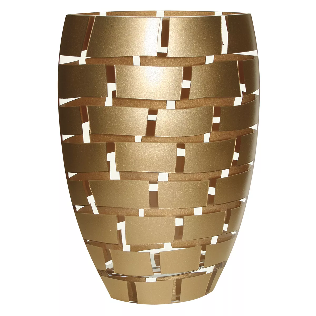 Badash Crystal Gold Wall 12 Inch Vase 1 Badash Crystal Gold Wall 12 Inch Vase