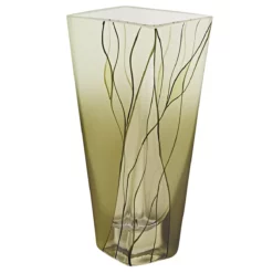 Badash Crystal Evergreen 8 Inch Square Vase