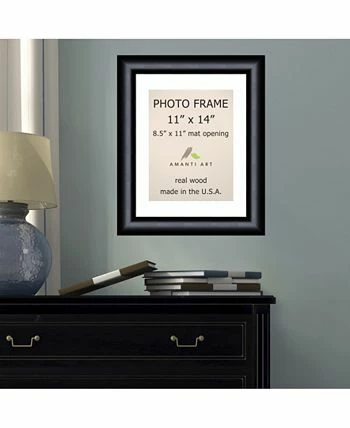 Amanti Art Steinway Black 11 X 14 Matted 8.5 X 11 Opening Wall Picture Photo Frame 3 Amanti Art Steinway Black 11 X 14 Matted 8.5 X 11 Opening Wall Picture Photo Frame - Image 3