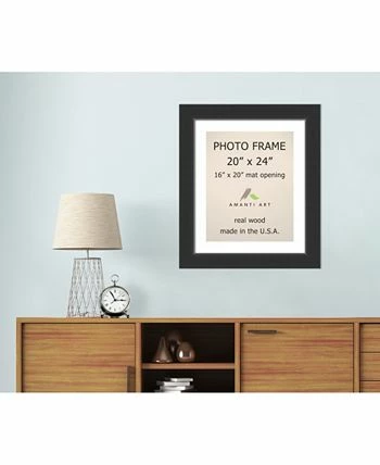 Amanti Art Corvino Black 20 X 24 Matted To 16 X 20 Opening Wall Picture Photo Frame 3 Amanti Art Corvino Black 20 X 24 Matted To 16 X 20 Opening Wall Picture Photo Frame - Image 3