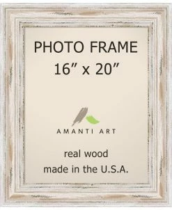Amanti Art Lexandria Whitewash 16 X 20 Opening Wall Picture Photo Frame