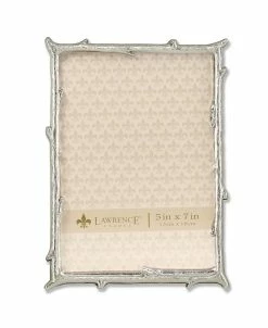 Lawrence Frames Silver Metal Picture Frame With Natural Branch Design - 5 X 7