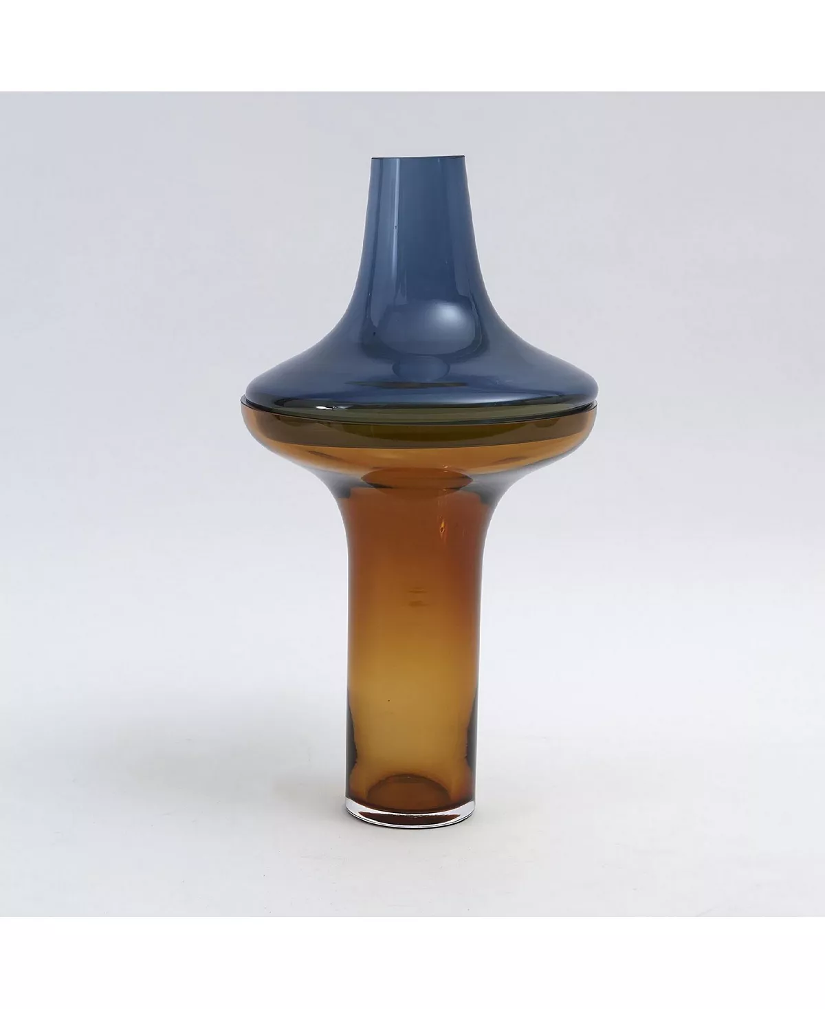 Global Views Tall Cobalt Over Amber Vase Small 1 Global Views Tall Cobalt Over Amber Vase Small