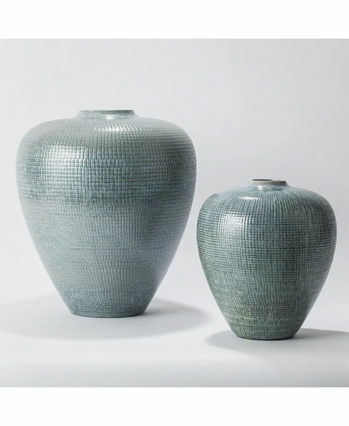 Global Views Check Bulbous Vase Large 1 Global Views Check Bulbous Vase Large