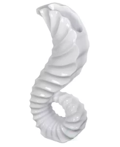 Uniquewise Tall Floor Vase For Home Decor, White Horn Floor Vase, 32-Inch-High Unique Decorative Vase Flower Holder, A Great Addition To Your Home Interior Decoration -Kate Spade Shop 14437057 fpx