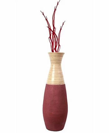 Uniquewise Handcrafted Bamboo Floor Vase, 31.5 Tall 2 Uniquewise Handcrafted Bamboo Floor Vase, 31.5 Tall - Image 2