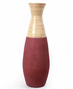 Uniquewise Handcrafted Bamboo Floor Vase, 31.5 Tall