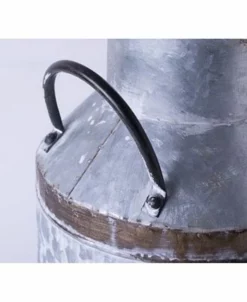 Vintiquewise Rustic Farmhouse Style Galvanized Metal Milk Can Decoration Planter And Vase, Small -Kate Spade Shop 14437225 fpx