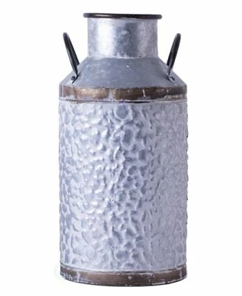 Vintiquewise Rustic Farmhouse Style Galvanized Metal Milk Can Decoration Planter And Vase, Large 2 Vintiquewise Rustic Farmhouse Style Galvanized Metal Milk Can Decoration Planter And Vase, Large - Image 2