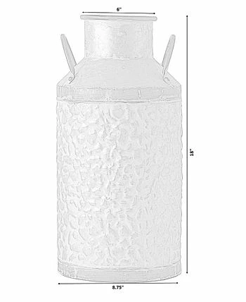 Vintiquewise Rustic Farmhouse Style Galvanized Metal Milk Can Decoration Planter And Vase, Large 3 Vintiquewise Rustic Farmhouse Style Galvanized Metal Milk Can Decoration Planter And Vase, Large - Image 3