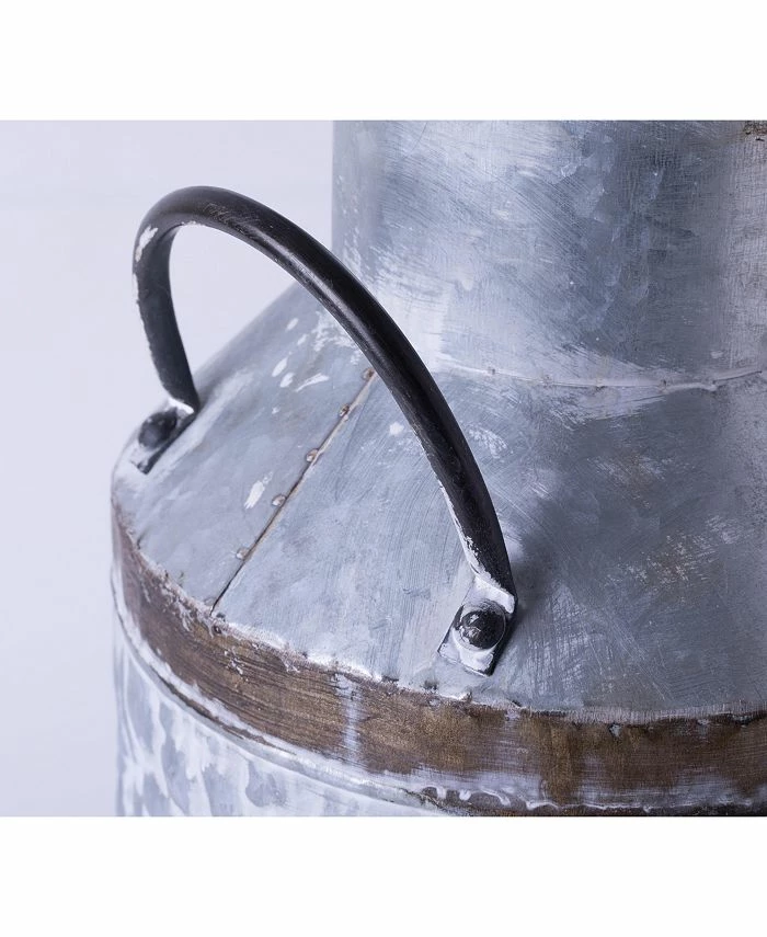 Vintiquewise Rustic Farmhouse Style Galvanized Metal Milk Can Decoration Planter And Vase, Large 4 Vintiquewise Rustic Farmhouse Style Galvanized Metal Milk Can Decoration Planter And Vase, Large - Image 4