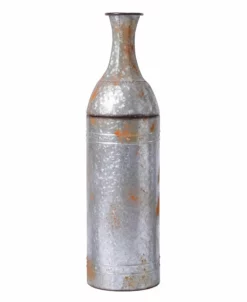 Vintiquewise 33 Rustic Farmhouse Style Galvanized Metal Floor Vase Decoration, Medium