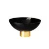 Classic Touch Glass Bowl On Gold Tone Base