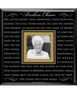 Dexsa Broken Chain Beveled Glass Photo Frame With Easel, 12 X 12