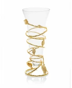 Classic Touch Glass Vase With Removable Gold Leaf Base 7 Classic Touch Glass Vase With Removable Gold Leaf Base -Kate Spade Shop 16278349 fpx