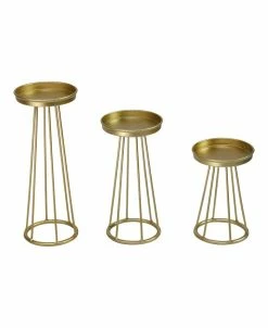Stratton Home D&eacute;cor Metal Soho Candlestick, Set Of 3