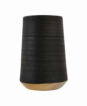 CosmoLiving By Cosmopolitan Black Porcelain Glam Vase, 5 X 8 3 CosmoLiving By Cosmopolitan Black Porcelain Glam Vase, 5 X 8 - Image 3