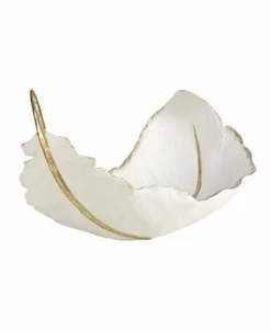CosmoLiving By Cosmopolitan White Resin Glam Decorative Bowl, 8 X 13 X 8 8 CosmoLiving By Cosmopolitan White Resin Glam Decorative Bowl, 8 X 13 X 8 -Kate Spade Shop 18031941 fpx