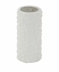 CosmoLiving By Cosmopolitan Set Of 3 White Stoneware Modern Vase, 5 X 8 -Kate Spade Shop 18032476 fpx