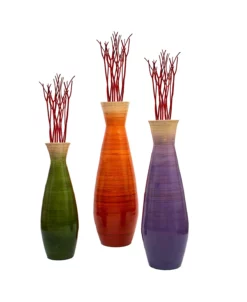 Uniquewise Classic Bamboo Handmade Floor Vase, Set Of 3 -Kate Spade Shop 18507457 fpx