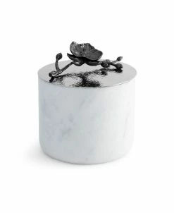 Michael Aram Black Orchid Large Marble Candle