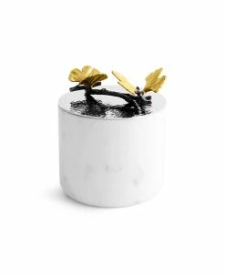 Michael Aram Butterfly Ginkgo Marble Candle