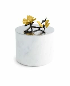 Michael Aram Butterfly Ginkgo Large Marble Candle