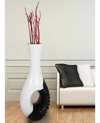 Uniquewise Tall Floor Vase, Black And White Large Floor Vase, 43 Inch Vase, Tall Vase For Home Décor, Interior Decoration, Modern Floor Vase, Tall Vases For Floor 2 Uniquewise Tall Floor Vase, Black And White Large Floor Vase, 43 Inch Vase, Tall Vase For Home Décor, Interior Decoration, Modern Floor Vase, Tall Vases For Floor - Image 2