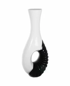 Uniquewise Tall Floor Vase, Black And White Large Floor Vase, 43 Inch Vase, Tall Vase For Home Décor, Interior Decoration, Modern Floor Vase, Tall Vases For Floor