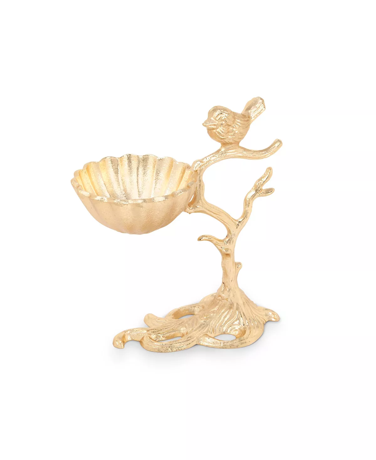 Classic Touch 7L Gold Centerpiece Bowl On Branch Base With Bird 1 Classic Touch 7L Gold Centerpiece Bowl On Branch Base With Bird