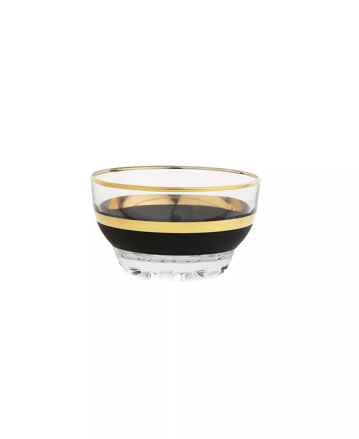 Classic Touch Set Of 6 Dessert Bowls With Black And Gold Design 1 Classic Touch Set Of 6 Dessert Bowls With Black And Gold Design