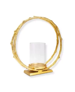Classic Touch 4.75 Circle Hurricane Candle Holder