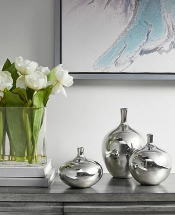 Madison Park Signature Ansen Metallic Vase, 3 Piece Set 2 Madison Park Signature Ansen Metallic Vase, 3 Piece Set - Image 2