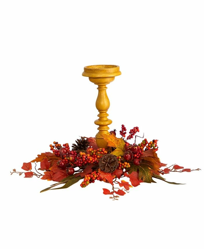 Nearly Natural 15 Harvest Fall Artificial Candelabrum Arrangement 1 Nearly Natural 15 Harvest Fall Artificial Candelabrum Arrangement