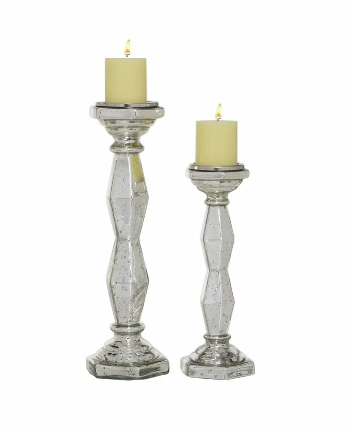 Rosemary Lane Glam Candle Holder, Set Of 2 1 Rosemary Lane Glam Candle Holder, Set Of 2