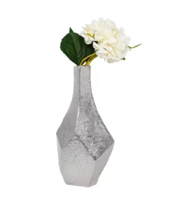 Classic Touch 15 Raw Finish Dimensional Centerpiece Vase