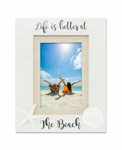 Lawrence Frames Shell Design Life Is Better At The Beach Picture Frame, 4 X 6 Or 5 X 7