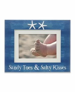 Lawrence Frames Shell Design Sandy Toes And Salty Kisses Beach Picture Frame, 4 X 6 Or 5 X 7