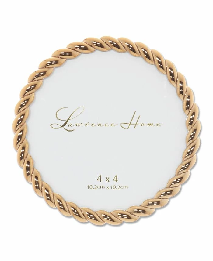Lawrence Frames Round Metal Picture Frame With Rope Design, 4 X 4 1 Lawrence Frames Round Metal Picture Frame With Rope Design, 4 X 4