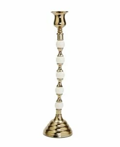 Classic Touch Ndle Holder And Beaded Stem, 5 X 12