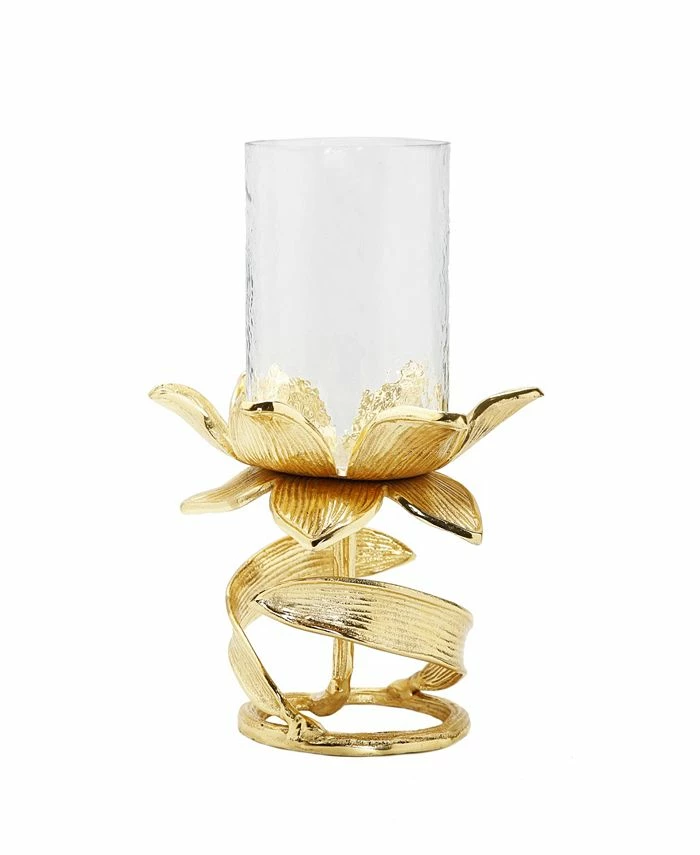 Classic Touch Hurricane With Leaf Stem, 7.5 X 12 1 Classic Touch Hurricane With Leaf Stem, 7.5 X 12