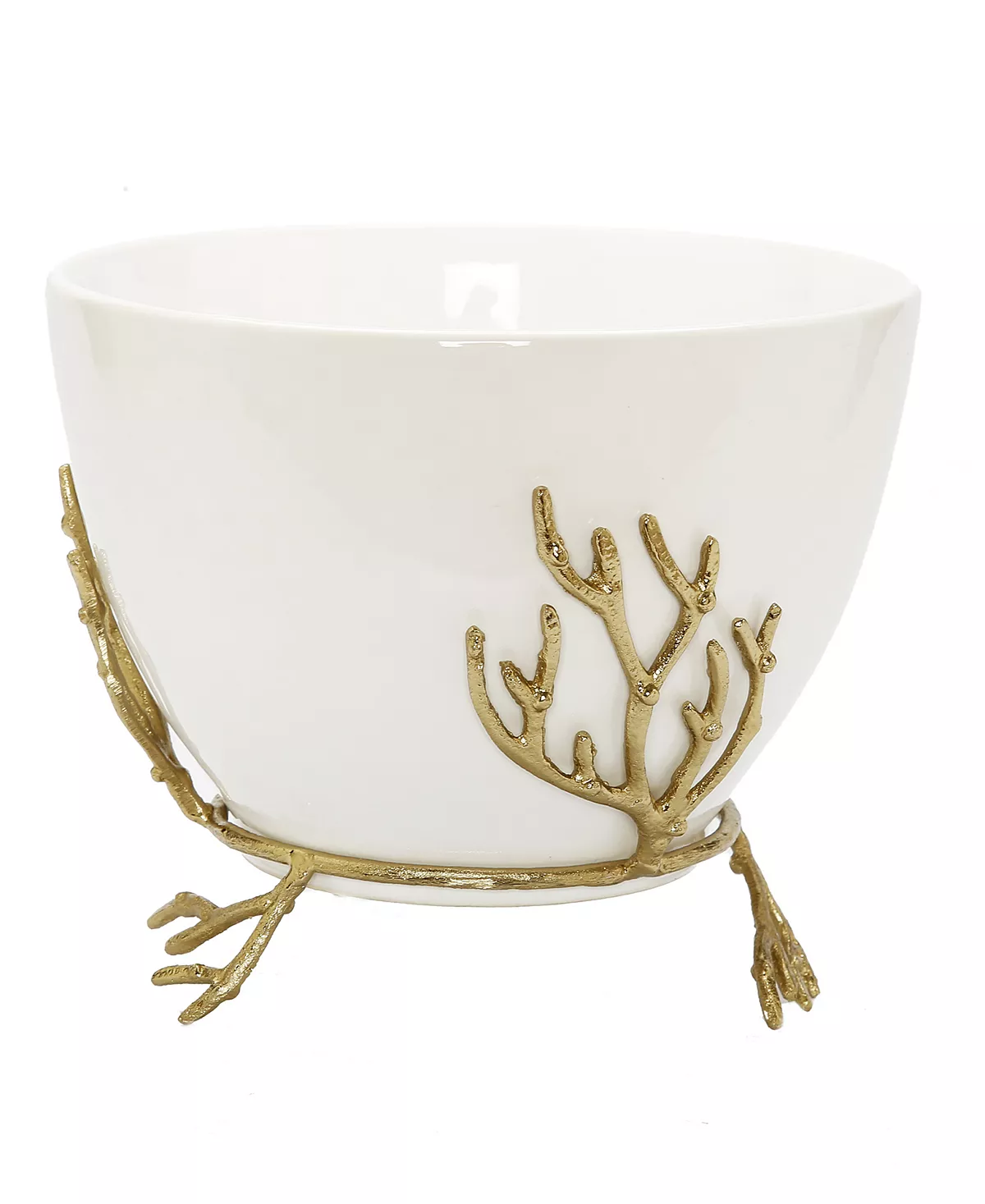 Classic Touch Bowl On Base With Coral Design Ornament, 8.5 X 4 2 Classic Touch Bowl On Base With Coral Design Ornament, 8.5 X 4 - Image 2