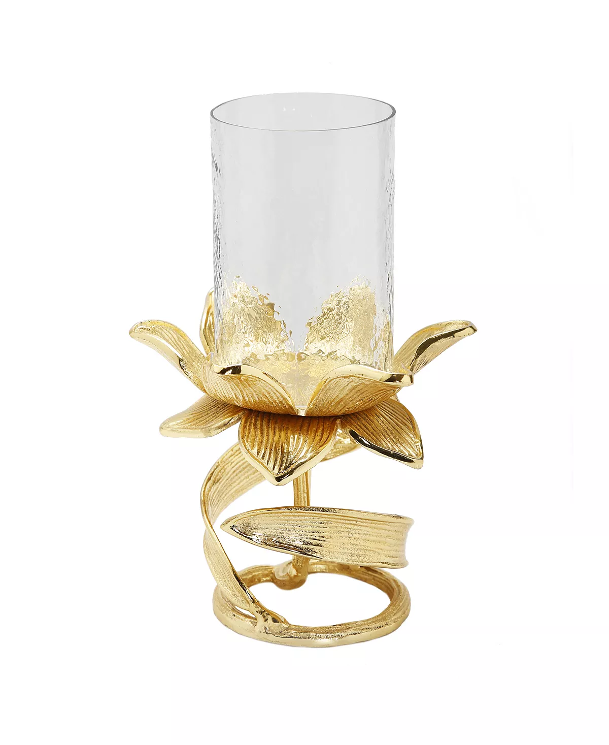 Classic Touch Hurricane With Leaf Stem- 7.5 X 15.75 2 Classic Touch Hurricane With Leaf Stem- 7.5 X 15.75 - Image 2