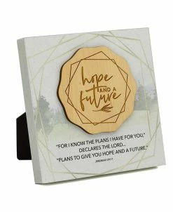 Dexsa Hope And A Future Meadow Wood Plaque, 6 X 6