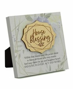 Dexsa House Blessing Meadow Wood Plaque, 6 X 6