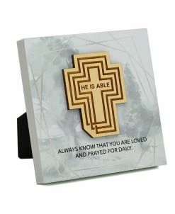 Dexsa He Is Able Meadow Wood Plaque, 6 X 6