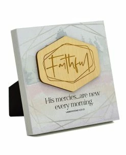 Dexsa Faithful-His Mercies Meadow Wood Plaque, 6 X 6