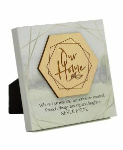 Dexsa Our Home Meadow Wood Plaque, 6 X 6