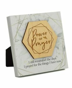 Dexsa Power Of Prayer Meadow Wood Plaque, 6 X 6